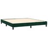 vidaXL Pat box spring cu saltea, verde &icirc;nchis, 180x200 cm, catifea
