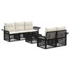 vidaXL Set de canapele pentru grădină 6 buc. Negru 55 x 55 x 37 cm