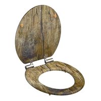 SCHÜTTE Capac de toaletă, maro, MDF cu aspect de lemn masiv