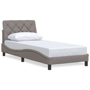 vidaXL Cadru de pat fără saltea Taupe 80x200 cm țesătură
