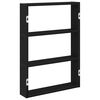 vidaXL Raft de perete, negru, 43x9x60 cm, lemn prelucrat