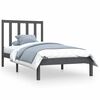 vidaXL Cadru de pat mic single, gri, 75x190 cm, lemn masiv de pin