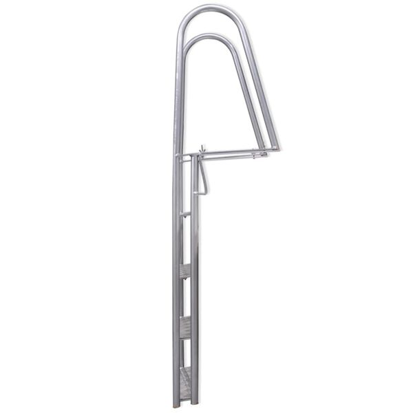 vidaXL Scară amdocare/piscină cu 4 trepte, aluminiu, 167 cm