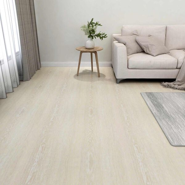 vidaXL Plăci de Pardoseală 55 pcs Bej 5,11 m&sup2; PVC