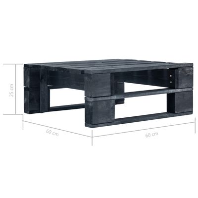 vidaXL Set mobilier paleți cu perne, 6 piese, negru, lemn pin tratat