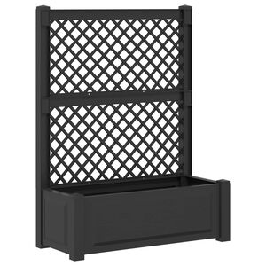 vidaXL Vază mare cu suport Antracit 99,5 x 43 x 133,5 cm PP