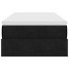 vidaXL Cadru de pat otoman cu saltea, catifea neagră 80x200 cm