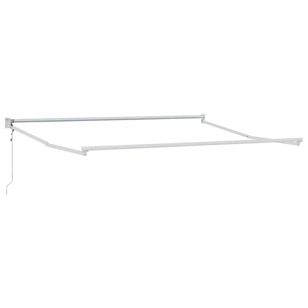 vidaXL Cortina Retractabilă Alb 350 x 250 cm Poliester și Aluminiu