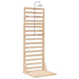 vidaXL Duș exterior 225 cm Lemn masiv de pin și oțel inoxidabil