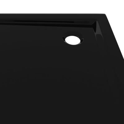 vidaXL Cădiță de duș pătrată, negru, 80x80 cm, ABS