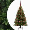 vidaXL Brad de Crăciun artificial cu globuri 120 cm 150 LED-uri