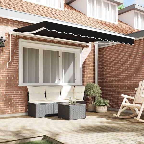 vidaXL Material de înlocuire pentru copertină Negru 350 x 250 cm Pânză