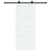 vidaXL Ușă glisantă 86 x 198,5 cm Lemn prelucrat Alb și negru