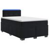 vidaXL Pat box spring cu saltea și LED Negru 120 x 200 cm Catifea