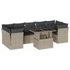 vidaXL Set mobilier de grădină cu perne, 8 piese gri deschis poliratan