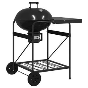 vidaXL Grătar exterior 91 x 71 x 107 cm Metal Negru