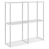 vidaXL Raft tubular cu depozitare Alb 86 x 27 x 90 cm Aluminiu