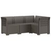 vidaXL Canapea pentru Grădină cu 4 Locuri Aspect Rattan PP Gri deschis