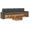vidaXL Set de canapele de exterior 5 buc. Natural și Antracit