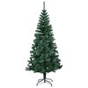 vidaXL Brad de Crăciun artificial cu vârfuri irizate verde 210 cm PVC
