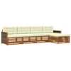 vidaXL Set de canapele de exterior 5 buc. Natural și Crem