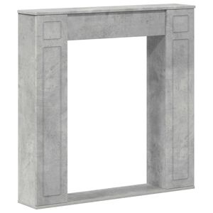 vidaXL Cadru pentru șemineu Gri Beton 100 x 20 x 100 cm Lemn prelucrat