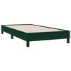 vidaXL Pat box spring cu saltea, verde &icirc;nchis, 80x210 cm, catifea