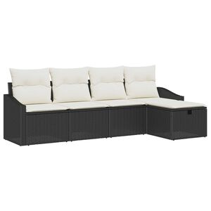 vidaXL Set de canapea cu pernă 6 pcs poliratan