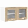 vidaXL Dulap suspendat Stejar Sonoma și Alb 80 x 31 x 40 cm