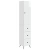 vidaXL Set de Dulapuri 2 pcs Alb foarte lucios 34,5 x 34,5 x 90 cm