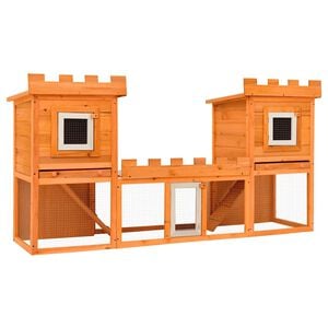 vidaXL Cușcă de iepuri cușcă animale de companie dublă de exterior