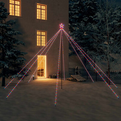 vidaXL Cascadă lumini brad Crăciun 800 leduri colorat 5 m, int./ext.