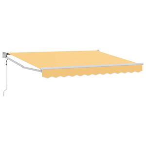 vidaXL Copertină retractabilă Nisipiu 3 x 2,5 m Poliester și metal