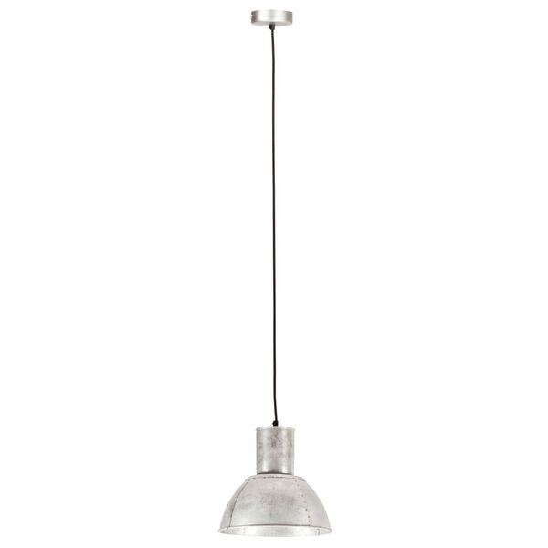 vidaXL Lampă suspendată, 25 W, argintiu, rotund, 28,5 cm, E27