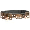 vidaXL Set de canapele de exterior 10 buc. Natural și Antracit