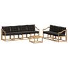 vidaXL Set de canapele de exterior cu pernă 8 pcs Alb și negru