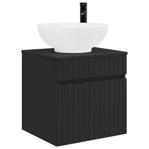 vidaXL Chiuvetă de baie suspendată Negru 49 x 44,5 x 66,5 cm