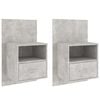 vidaXL Noptiere de perete, 2 buc., gri beton