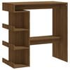 vidaXL Masă de bar cu raft depozitare stejar maro 100x50x101,5 cm PAL