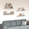 vidaXL Rafturi perete suspendate 4 buc. stejar/alb 90x23,5x3,8 cm MDF