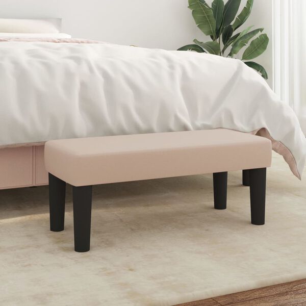 vidaXL Bancă, cappuccino, 70x30x30 cm, piele ecologică