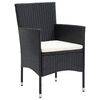vidaXL Set mobilier de grădină, 5 piese, negru