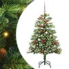 vidaXL Brad de Crăciun artificial 150 LED-uri Alb cald PVC și Metal