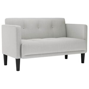 vidaXL Canapea loveseat, gri nor, 111 cm, textil