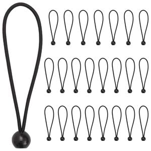 vidaXL Corde Bungee cu Bile 24 buc. Negru 4 mm x 22 cm Polipropilenă