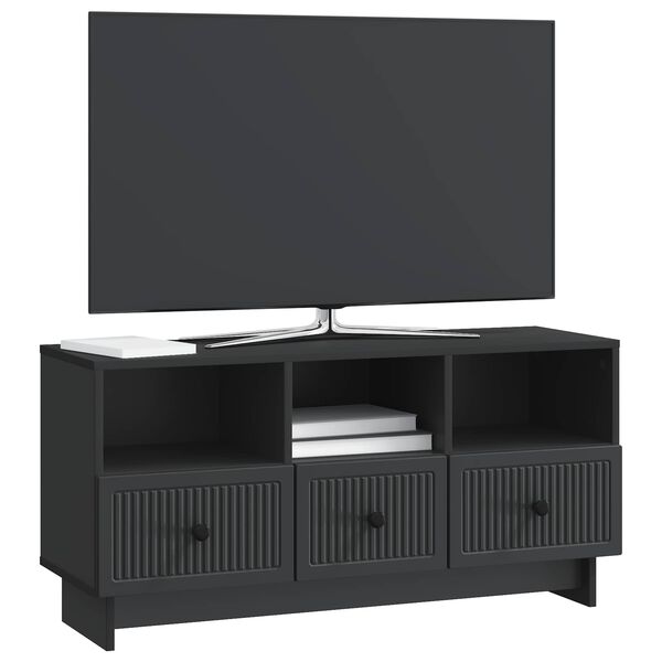 vidaXL Cabinet TV cu sertar Negru 102 x 34,5 x 50 cm Lemn prelucrat