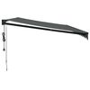 vidaXL Copertină retractabilă automată, antracit, 5x3 m
