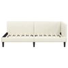 vidaXL Cadru de pat colțar cu headboard Crem 90 cm x 200 cm Catifea