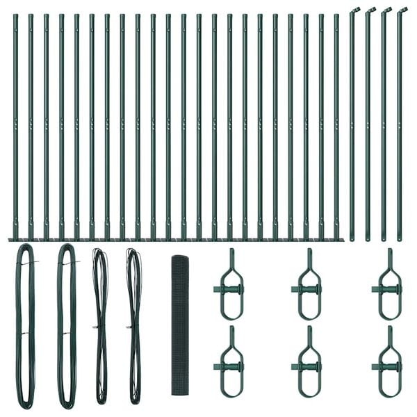 vidaXL St&acirc;lp de gard. Verde 50 x 1,2 m (plas&atilde; de 12 x 12 mm)