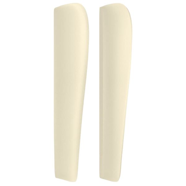 vidaXL Tăblie de pat cu aripioare, crem, 163x23x118/128 cm, piele eco